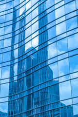 Obraz premium Low angle view of skyscrapers architectural glass