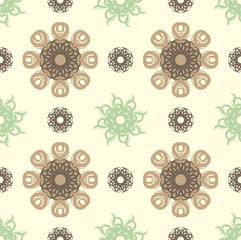 Seamless abstract floral pattern,mandala pattern