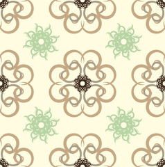 Seamless abstract floral pattern,mandala pattern