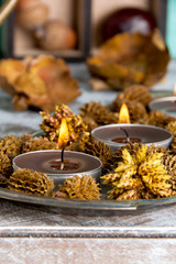 Brown aroma candles