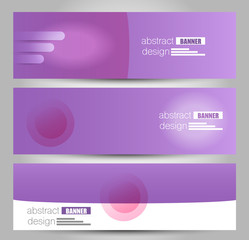 Banner template. Abstract background for design,  business, education, advertisement. Purple color. Vector  illustration.