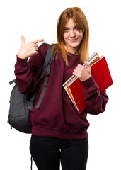 Student woman proud of herself