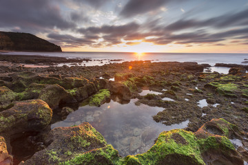 Sunrise at Rocky Beach, Australian Landscape