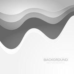 curve wave line background vector overlap paper layer with space for text and message design