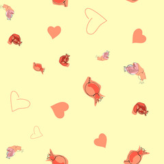 seamless pattern with garnet