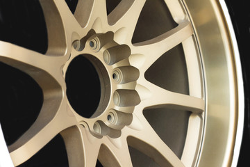 Close up of rims car alloy wheel.