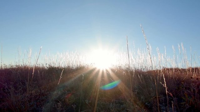 Sunburst lens flare in fall Summit Steens Mountain Near malheur Wildlife Refuge 9