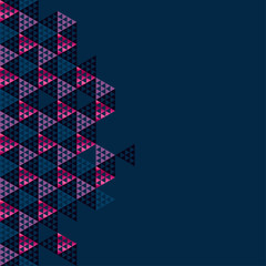Fototapeta premium Geometry black header vector illustration. Concept triangle geometric pattern on black background for card, invitation, header print and web design.