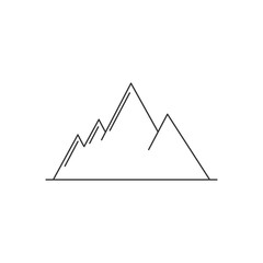 Mountain logo icon outline design vector illustration for your brand, company