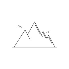 Mountain logo icon outline design vector illustration for your brand, company
