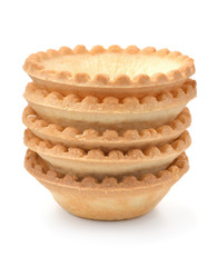 Stack of fresh baked tart shells