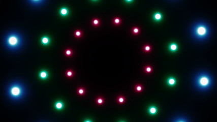 Abstract background with radial lights. 3d rendering