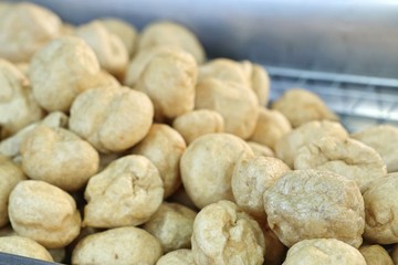 Fototapeta premium Fried meatballs at street food