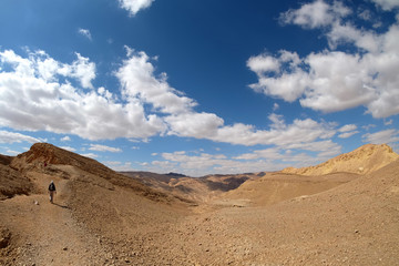 Scenic hiking in Eilat mountains, Israel.
