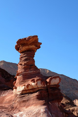 Scenic rock formation in Eilat Mountains.