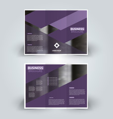 Brochure template. Business trifold flyer.  Creative design trend for professional corporate style. Vector illustration.