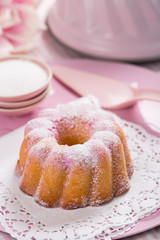 Sponge pink cake