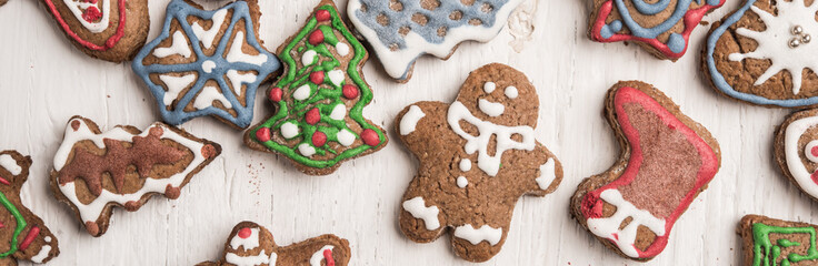 Obraz na płótnie Canvas Gingerbread cookies background