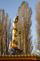 Buddha's statue in the Pagode Viên Giác, one of eight Vietnamese Buddhist pagodas in Germany and one of the largest pagodas in Europe.