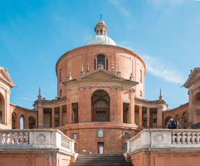Bologna, Italy. Famous sanctuary of   the Blessed Virgin of San Luca.