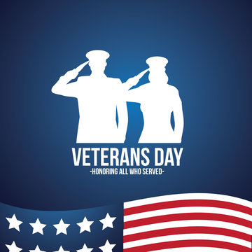 Veterans Day illustration. Recognizing veterans on their special day. EPS 10 vector.