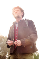 handsome bavarian man in his 50s