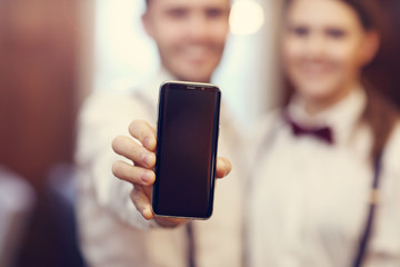 Waiters standing in restaurant