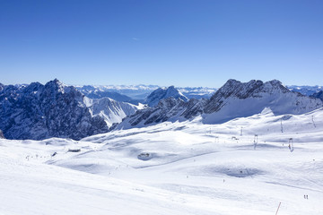 Obraz premium View from the Zugspitze, Germany, Bavaria