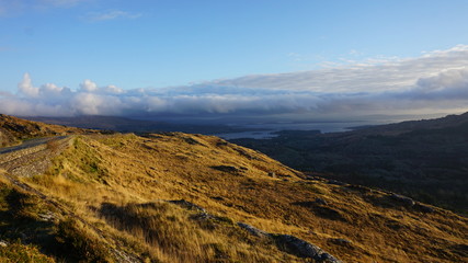 beautiful landscape on a mountain over the sea