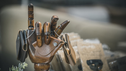 Artificial Hand With A Leather Wallet 