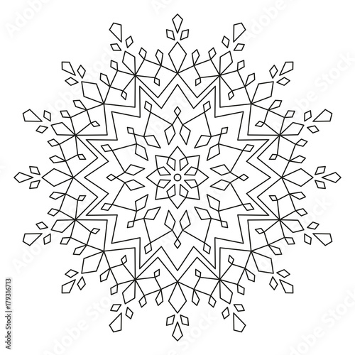 Download "Christmas Mandala. Snowflake Mandala. Round Element For ...