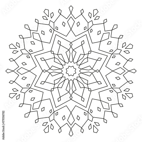Download "Christmas Mandala. Snowflake Mandala. Round Element For ...