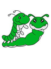 reiten 2 freunde papa mama kind baby klein familie team paar schnecke kriechen raupe schlange süß niedlich comic cartoon