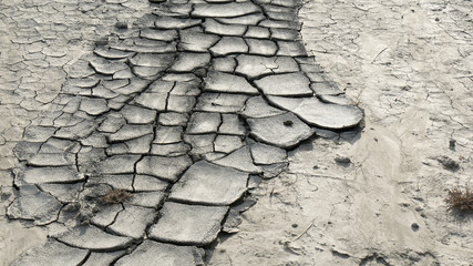 Texture di argilla di eruzione vulcanica sul terreno