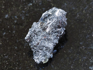 raw hematite ore on dark background