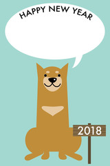 年賀状2018　犬