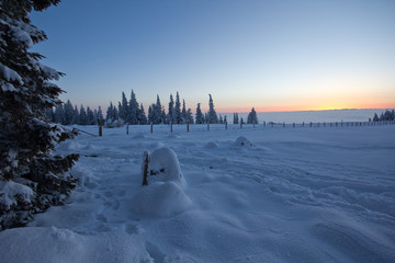 Blaue Stunde am Berg