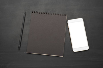 Blank notebook on the table