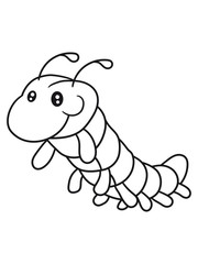 raupe schnecke kriechen schlange süß niedlich comic cartoon