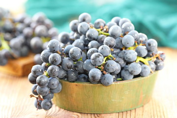 Ripe grape on the table