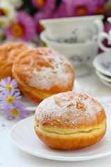 Fototapeta na wymiar Donuts with sugar powder