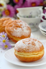 Donuts with sugar powder