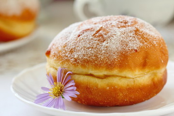 Donuts with sugar powder