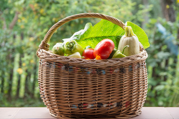 Vegetables in the basket