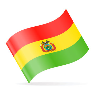 Bolivia Flag Vector Waving Icon