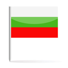 Bulgaria Flag Pin Vector Icon