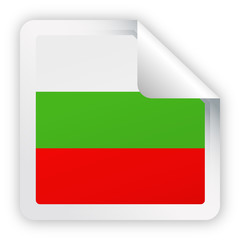 Bulgaria Flag Vector Square Corner Paper Icon