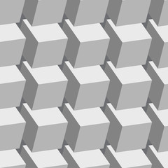White Cubes Seamless Pattern