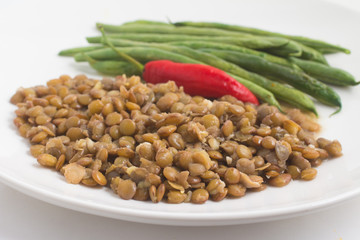 Lentil with pods