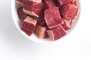 Jerked Beef. Brazilian Carne seca in a bowl